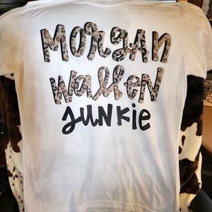 Morgan Wallen Junkie Leopard White Short Sleeve Tee